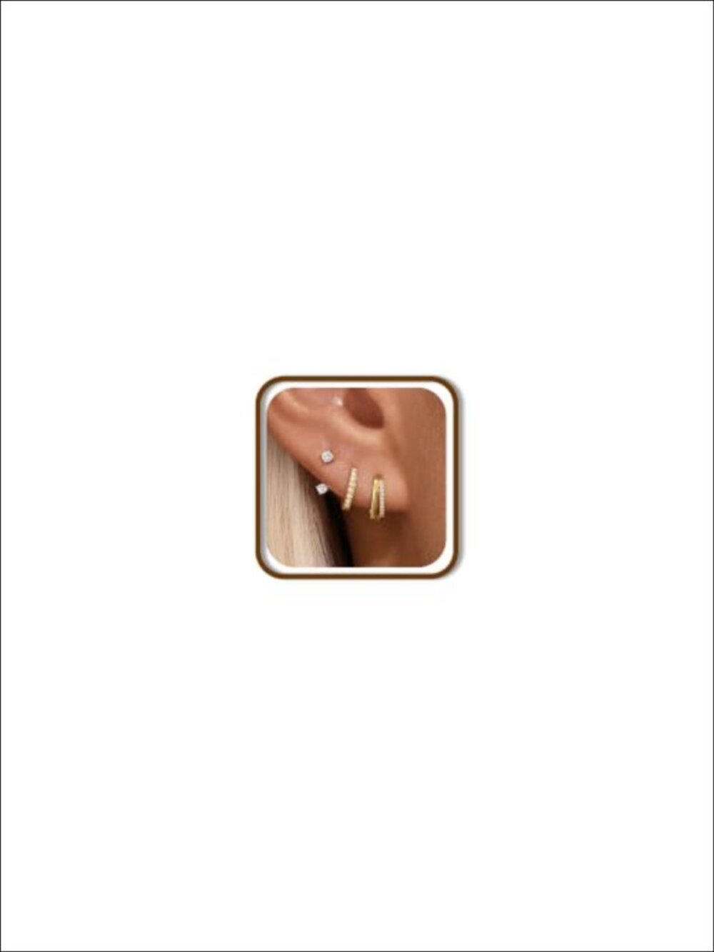 14K Gold Hoop Earrings Set for Women Hypoallergenic Dainty Stackable